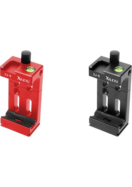 2x Xıletu Xj-8 Tripod Kafa Braketi Cep Telefonu Tutucu Klipsi Telefon Flashlight Micro-Telefon Kırmızı ve Siyah (Yurt Dışından)