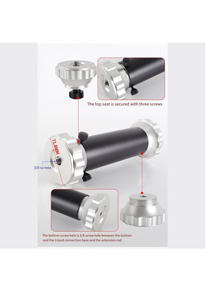 Ekvator Montajı ve Tripod Teleskop Aksesuarları Arasındaki Liği Arttırmak Için Üç Bölüm Uzatma Tüpü (Yurt Dışından) fırsatları