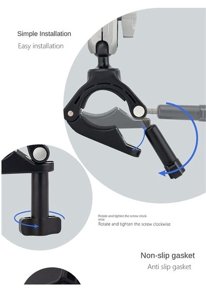 Gopro 11 10 9 8 Motosiklet Aksesuarları Kamera Monte Talonu Montaj Bisiklet Montajı INSTA360 Djı Osmo Aksiyon Kamerası (Yurt Dışından) modelleri