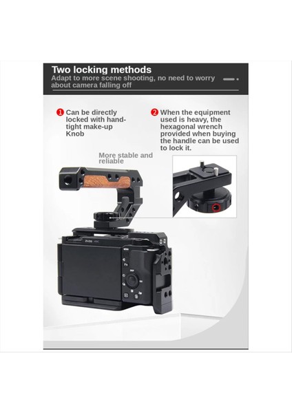 Arrl Sony Canon Nikon Kamera Kafesi Mikrofon LED Işık Monitörü Için Soğuk Ayakkabı ile Üst Ahşap Saplama (Yurt Dışından) modelleri