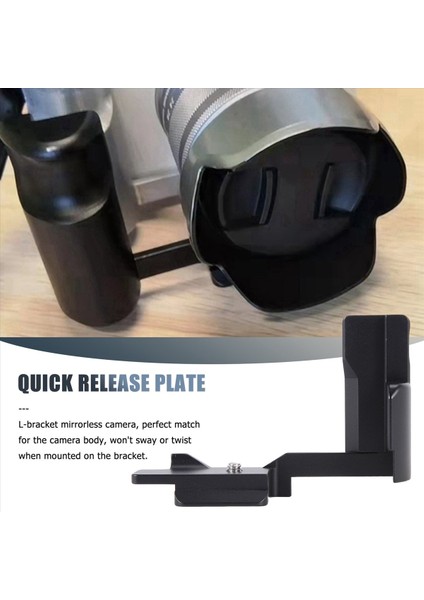Canon Eos M100 M200 Kamera Için Kamera L Braket Plakası Kamera Hızlı Bırakma Plakası Dikey Çekim El Kavrama Tutucu Tahtası Siyah (Yurt Dışından) fırsatları