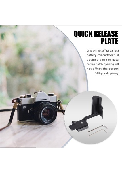 Canon Eos M100 M200 Kamera Için Kamera L Braket Plakası Kamera Hızlı Bırakma Plakası Dikey Çekim El Kavrama Tutucu Tahtası Siyah (Yurt Dışından) indirimleri