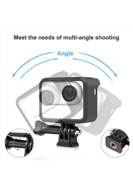 INSTA360 Için 3 Kare Kasa Koruyucu Kafes Kapak Adaptör Montajı INSTA360 Go3 Eylem Kamera Aksesuarları (Yurt Dışından) modelleri