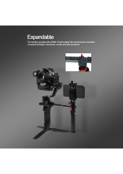 Djı Ronin Için Rs2/3 Stabilizatör Kaldırma Potu Yükseltilmiş Karbon Fiber Ayarlanabilir Açı Katlanır Tek Elle Olkavun Sapı 1pcs (Yurt Dışından) fırsatları