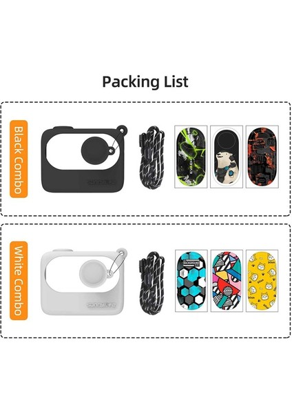 INSTA360 Go3 Silikon Kılıf Başparmak Kamera Çıkartma Lens Kapağı Koruyucu Kılıf Koruyucu Kılıf Set Siyah (Yurt Dışından) indirimleri