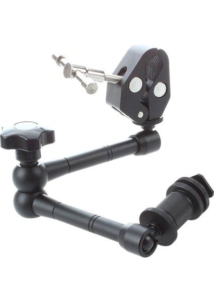 1pcs 11 Inç Sürtünme Mafsallı Sihirli Kol + Kelepçe ve 1pcs Alüminyum Alaşım Mini Top Kafası 1/4 Inç Montaj (Yurt Dışından) fırsatları