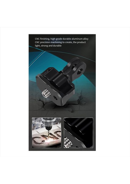 1/4 Inç Vida Tripod Adaptör Gopro Kamera Aksesuarları Için Iki Kartlı 360 Dönen Montaj Tutucu Siyah (Yurt Dışından) modelleri