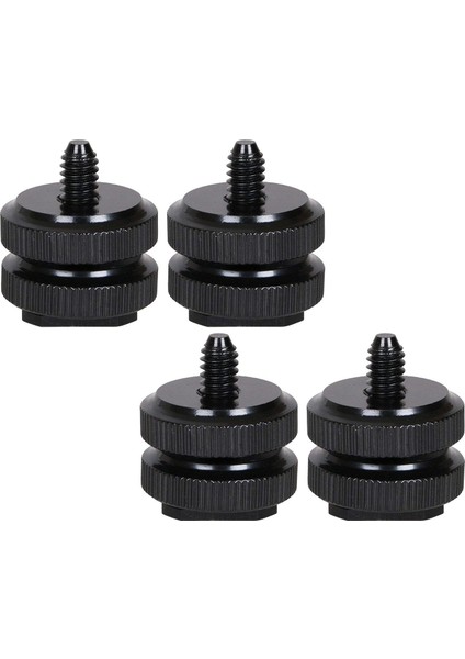 Kamera Sıcak Ayakkabı Montajı 1/4inch-20 Tripod Vidası Adaptörüne Dslr Kamera Teçhizatına Flaş Ayakkabı Montajı (4 Paketi) (Yurt Dışından)