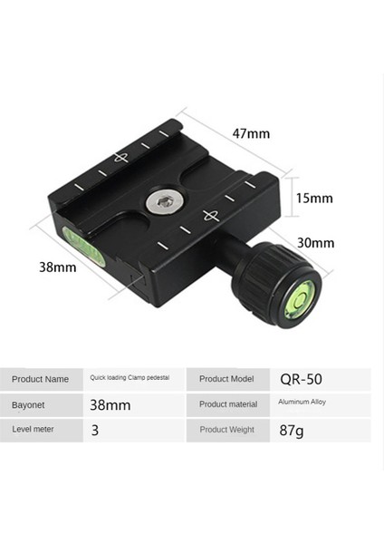 Qr-50 Arca Swiss Serisi Için Uyumlu Plaka Dslr Kamera Monopod Için Tripod Ball Head (Yurt Dışından) modelleri