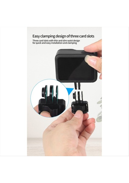 Yükseltilmiş 2 Gopro Üç Kart-1/4 Adaptör Alai Konumlandırma Sökme Sabit Montaj Tabanı Siyah Kırmızı A Için (Yurt Dışından) modelleri