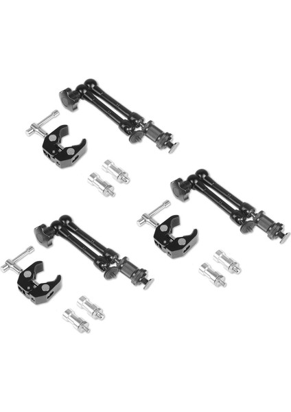 Süper Kelepçeli 3x Sihirli Kol 11 Inç Eklemli Sürtünme Yengeç Kelepçesi 1/4 Inç ve 3/8 Inç Iplik (Yurt Dışından)