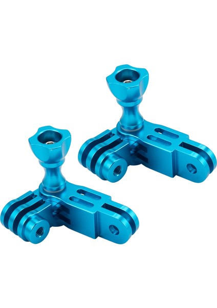 2x Üç Yönlü Pivot Kol Montaj Adaptörü Gopro Kahraman 1 2 3 3+ 4 5 Oturum/xiaomi Yi/sj/gitup Sport Kamera Mavisi (Yurt Dışından)