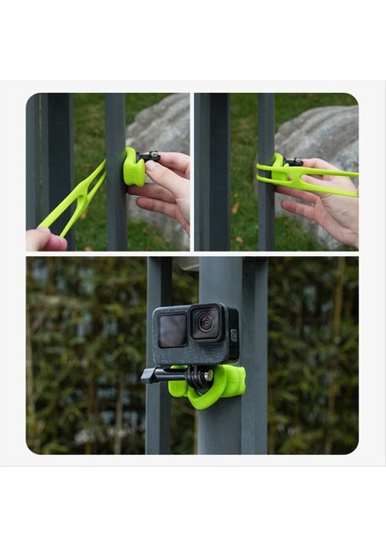 Gopro Için Telesin Çok Fonksiyonlu Elastik Kayış Hareketi Sabitleme Braketi Çok Fonksiyonlu Silikon Elastik Mini Q Braketi Siyah (Yurt Dışından) fiyatları