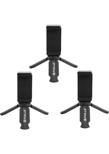 3x Puluz Mini Taşınabilir Katlanabilir Plastik Stand Tripod Tripode ve Evrensel Telefon Kelepçe Braketi Akıllı Telefon Tutucu Klipsi (Yurt Dışından)