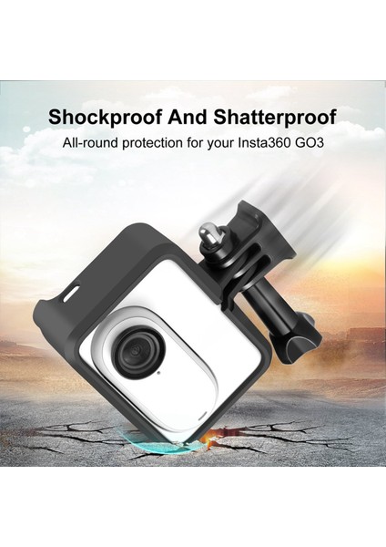 INSTA360 Için 3 Kare Kasa Koruyucu Kafes Kapak Adaptör Montajı INSTA360 Go3 Eylem Kamera Aksesuarları (Yurt Dışından) fırsatları