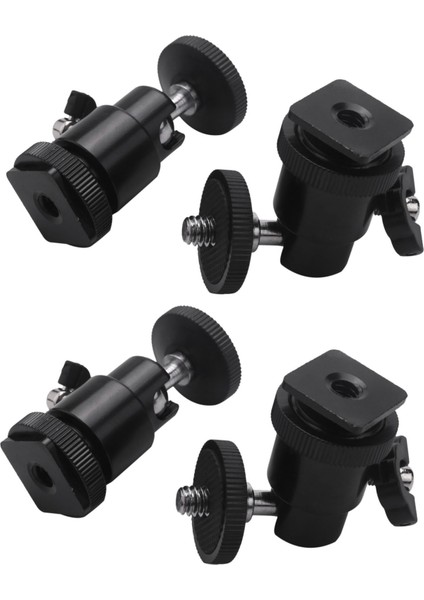 Sıcak Ayakkabı Montajı Adaptörü ile Mini Top Kafası [4 Paket] 360 Derece 1/4 Inç Küçük Top Kafaları Dslr Için Mikro Ballhead Döner (Yurt Dışından)