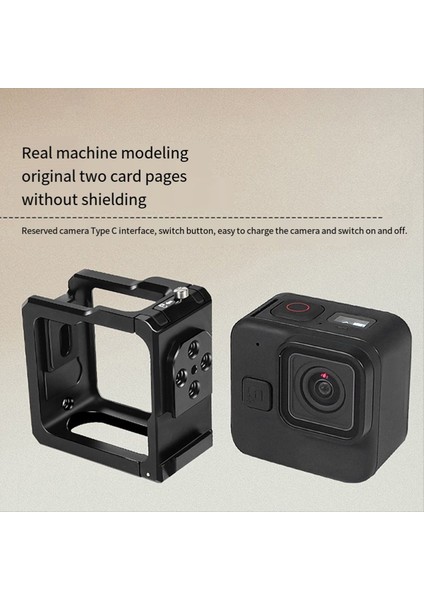 Kamera Kafesi Teçhizat Koruyucu Çerçeve Yan Pil Kapak Gopro Kahraman Için Soğuk Ayakkabı Montajı 11 Yan Kapak ile Mini Aksiyon (Yurt Dışından) fırsatları