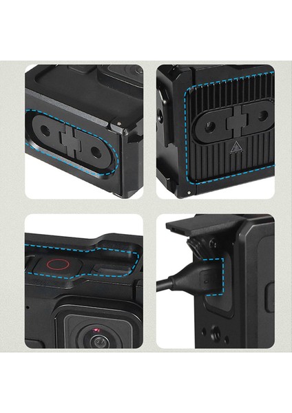Kamera Kafesi Teçhizat Koruyucu Çerçeve Yan Pil Kapak Gopro Kahraman Için Soğuk Ayakkabı Montajı 11 Yan Kapak ile Mini Aksiyon (Yurt Dışından) indirimleri