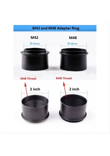 2 Inç M48 Teleskop Adaptörü T Halkası ve M48 D/slr Kamera Montajı Nikon Astronomik Fotoğraf Kılıfı (A) (Yurt Dışından) modelleri