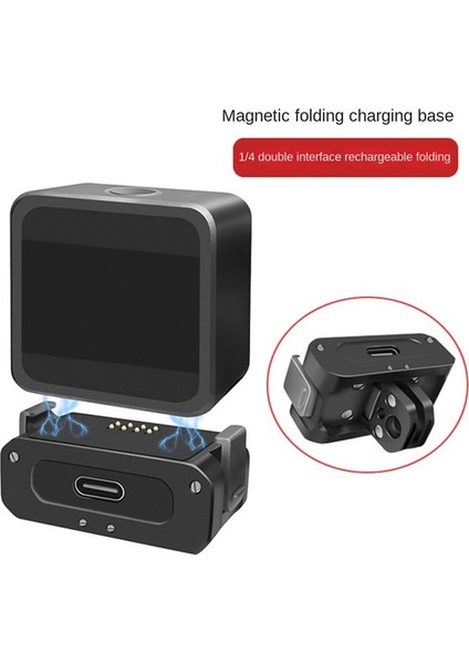 2 In1 Manyetik Şarj Adaptörü Katlanabilir Tripod Montajı 1/4 Inçlik Arayüz Eylem 2 Eylem Kamerası (Yurt Dışından) indirimleri