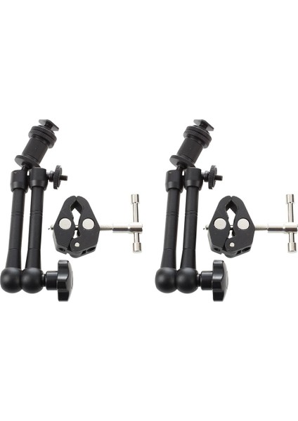 2x 11 Inç Sürtünme Mafsallı Sihirli Kol + Süper Kelepçe Yengeç Pensi Klips Dslr (Yurt Dışından)