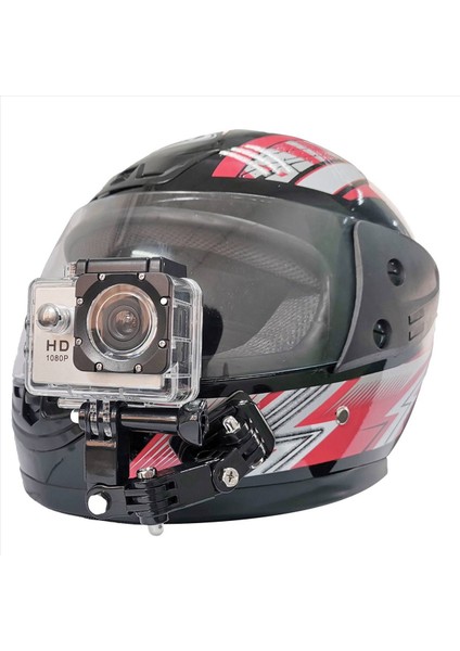 2x Motosiklet Kask Çene Montajı Gopro Kahraman Için Kavisli Yapışkan Kol 9 8 7 6 5 4 Aksiyon Kamera Aksesuarları (Yurt Dışından) fırsatları