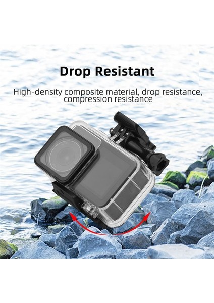 Djı Osmo Eylemi Için 40M Su Geçirmez Kılıf 3 4 Sualtı Dalış Konut Koruyucu Dalış Kapağı Montaj Aksesuarları (Yurt Dışından)