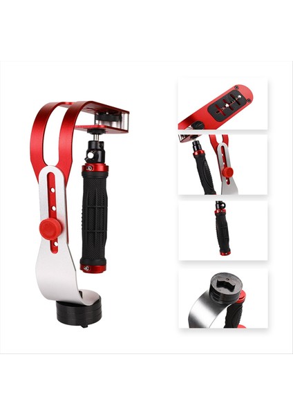 Dslr Kameralar Kamera Taşınabilir Yay Şeklinde Handheld Sabit Video Çalkalama Karşıtı Denge Dengeleyicisi Kırmızı (Yurt Dışından) fiyatları