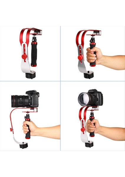 Dslr Kameralar Kamera Taşınabilir Yay Şeklinde Handheld Sabit Video Çalkalama Karşıtı Denge Dengeleyicisi Siyah (Yurt Dışından) modelleri