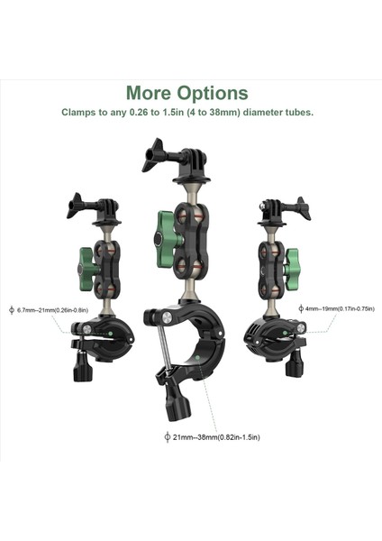 Motosiklet Bisiklet Braketi Çift Top Kafa Gopro 12 Aksiyon Kamera Aksesuarları Için (Yurt Dışından) fiyatları