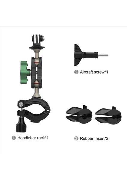 Motosiklet Bisiklet Braketi Çift Top Kafa Gopro 12 Aksiyon Kamera Aksesuarları Için (Yurt Dışından) indirimleri