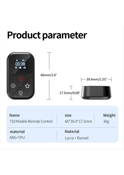 Smart Kablosuz Uzaktan Kumanda Su Geçirmez Kamera Kontrolörü Go Pro Hero 8/9/10 Max Max Ruter Bluetooth Uyumlu (Yurt Dışından) modelleri