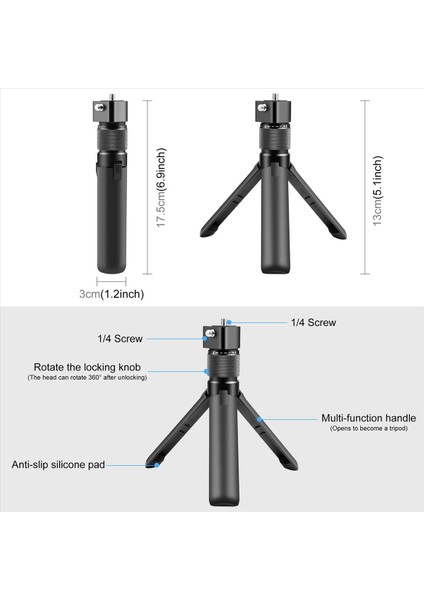 Döner Tutma Masaüstü Tripod INSTA360 X3 Zaman Denetleyicisi 110CM 5 Bölüm Selfie Stick Monopod-B (Yurt Dışından) fiyatları