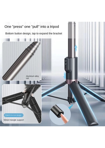 Telesin 1 3m Selfie Stick Tripod Insta 360 GOPRO11/10/9 Aksiyon Kamerası Için Kablosuz Bluetooth Uzaktan Kumandalı (Yurt Dışından) fiyatları