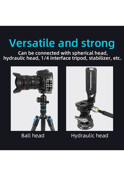 Katlanabilir Evrensel Kamera L Braket Atış Sürümü L Plaka 1/4 Vidalı Kanon Nikon Sony Osmo Ronin Zhiyun Için Uyumlu (Yurt Dışından)