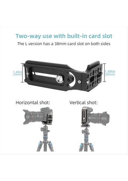 Katlanabilir Evrensel Kamera L Braket Atış Sürümü L Plaka 1/4 Vidalı Kanon Nikon Sony Osmo Ronin Zhiyun Için Uyumlu (Yurt Dışından) modelleri