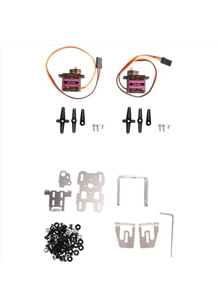 1set Dc 4 8-5V Çift Servo Gimbal Braketi 29X29MM Kamera Tavası/yatma Standı 2 Pcs ile 9g Direksiyon Dişli Rc Fpv Drone (A) (Yurt Dışından) fırsatları