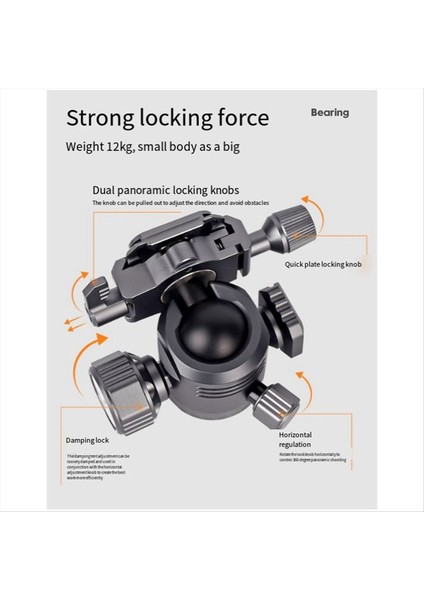 Xiletu Çift Panoramik Küresel Kafa Aka Base Mini Slr Kamera Yatay ve Dikey Gimbal Stabilizatör Tripod G28S (Yurt Dışından) modelleri