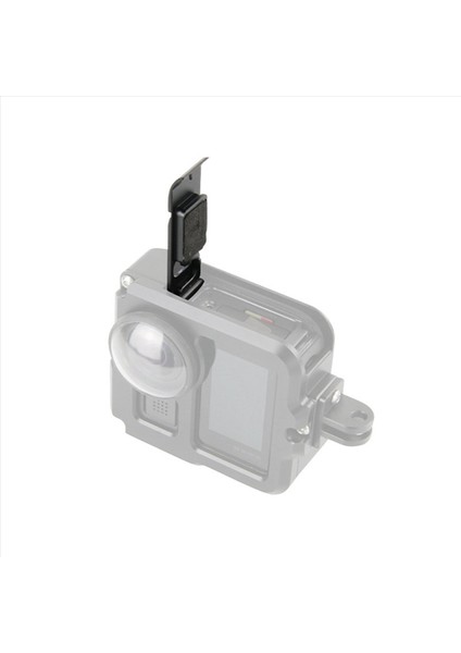Gopro-Max Sürgülü Pil Yan Kapak Toz Geçirmez Kamera Çıkarılabilir Koruyucu Kapı Kaplama Kılıf Portu Siyah (Yurt Dışından)