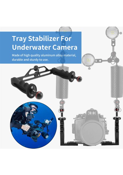 Sualtı Kameraları Için Alüminyum Alaşım Tepsisi Stabilizatör Dalış Kamera Braketi (Yurt Dışından) fırsatları