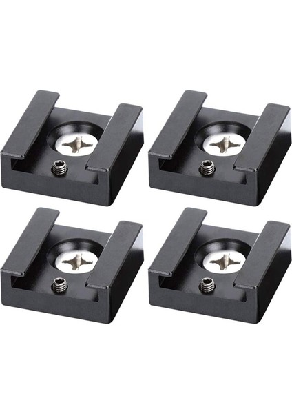 Soğuk Ayakkabı Montajı Alüminyum Adaptör Braketi Kamera Kafesi Flash Ayakkabı Montajı (4 Pc) Için 1/4 Ipliğe Sahip Sıcak Ayakkabı (Yurt Dışından)