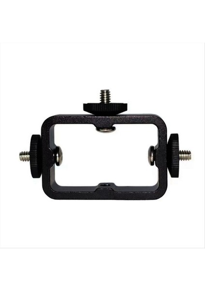 Tutucu Flaş Braket Adaptör Braketi Canlı Yayın Selfie Kamera Telefonları 1/4 Delik Metal Üç Konumlu Makine (Yurt Dışından)
