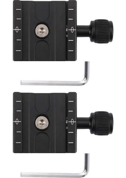 2x Alüminyum 50MM Hızlı Serbest Bırakma Plakası Qr Kelepçesi Arca Swıss Standardına Tripod Ballhead Için Standart (Yurt Dışından)