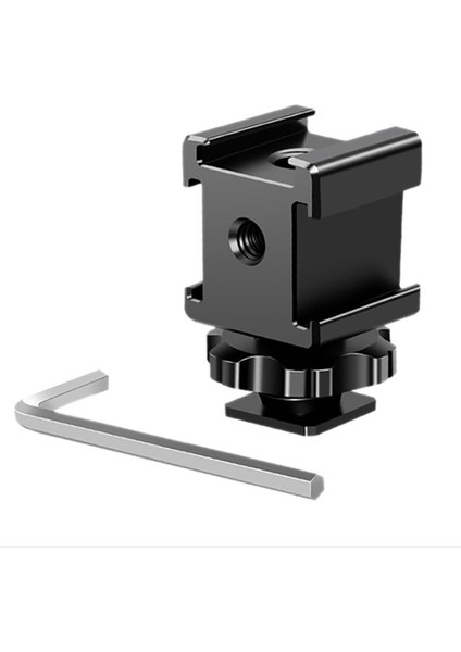 Video Kameralar Veya Dslr Kamera Aksesuarı Için Üçlü Soğuk Ayakkabı Montajı ile Soğuk Sıcak Ayakkabı Uzatma Braketi Uzatma Montajı (Yurt Dışından)