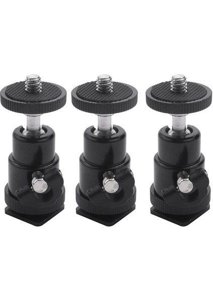 Sıcak Ayakkabı Montajı Adaptörü ile Mini Top Kafası [6 Paket] 360 Derece 1/4 Inç Küçük Top Kafaları Hafif Mikro Ballhead (Yurt Dışından)
