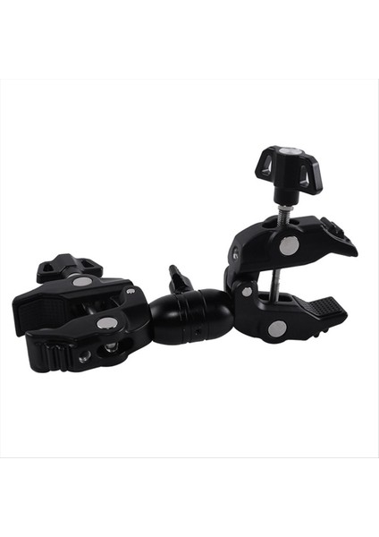 Çift Metal Süper Kelepçe Eklemleme Arm Kipi 360 ° Çift Başlıca Süper Kelepçesi Şemsiye Monitör LED Işık (Yurt Dışından) fırsatları