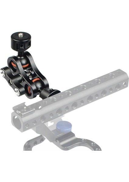Çift Bilyalı Kol Montajı 360 Derece Dönebilir Kol Top Montaj Kamera 1/4 Inç Vidalı Gimbal Braket Kolu (Yurt Dışından) fırsatları