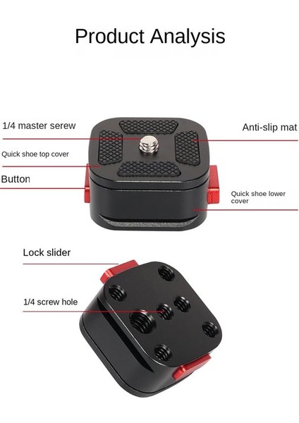 Hızlı Bırakma Plakası 38MM Kelepçe Montaj Plakası Dslr Eylem Kamerası Tripod Adaptörü Için Kelepçe Adaptörü (Yurt Dışından)