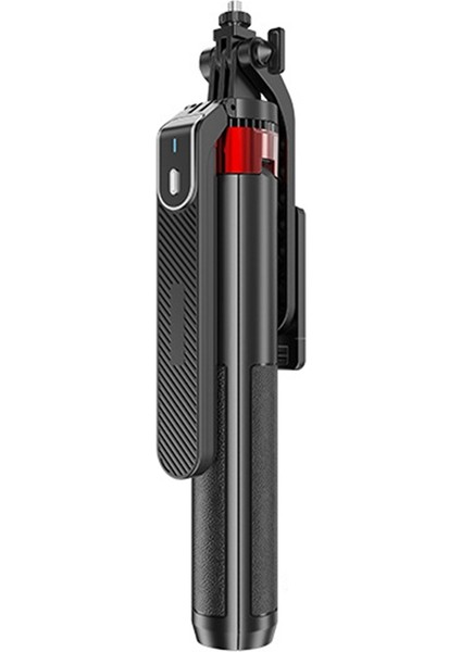 P185 Alüminyum Alaşım 1 6m El Taşıyıcı Zemin Teleskopik Kutup Quadrupod Cep Telefonu Bluetooth Selfie Stick-B (Yurt Dışından)