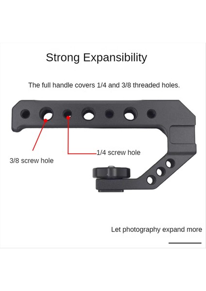Evrensel Dslr Kamera Teçhizat Üst Tutam LED Işık Mikrofon Metal Peynir Tutma Kavrama (Yurt Dışından)